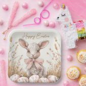 Gentle Spring Lamb & Pastel Easter Egg Hunt Pappteller (Party)