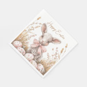 Gentle Spring Lamb & Pastel Easter Egg Hunt Serviette (Ecke)