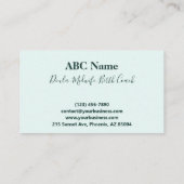 Gentle Steps Doula & Birth Coach Visitenkarte (Rückseite)