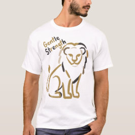 Gentle Strength Lion Minimalist Motivation T-Shirt