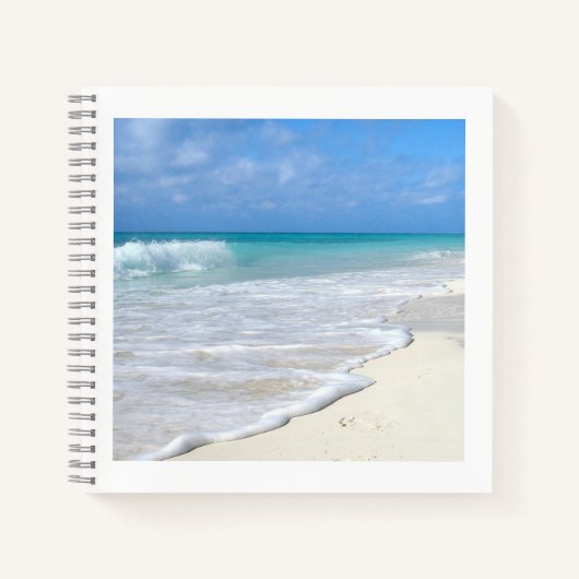Gentle Surf White Sand Beach Notizblock (Vorderseite)