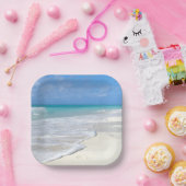 Gentle Surf White Sand Beach Pappteller (Party)