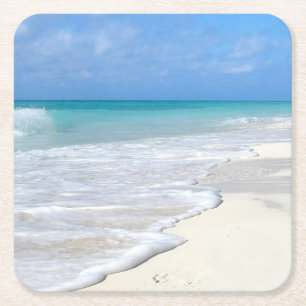 Gentle Surf White Sand Beach Rechteckiger Pappuntersetzer