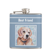 Gentle Sweet Beagle Flachmann (Vorderseite)