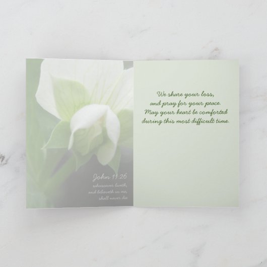 Gentle Sympathy Card mit Bibel Verse Karte (Innenseite)