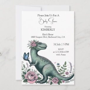 Gentle T-Rex in Bloom Einladung