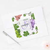 Gentle Trauben und Trauben Quadratischer Aufkleber (Umschlag)