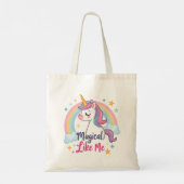 Gentle Unicorn mit Regenbogen Tragetasche (Rückseite)