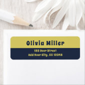 Gentle Warm Yellow - Bold Retro Address Label (Insitu)