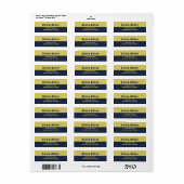 Gentle Warm Yellow - Bold Retro Address Label (Vorne)