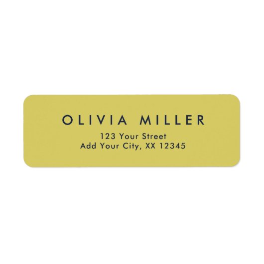 Gentle Warm Yellow - Classic Address Label (Vorne)