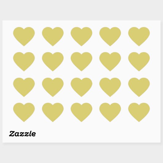 Gentle Warm Yellow Cute Heart Sticker (Blatt)