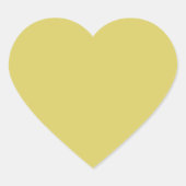 Gentle Warm Yellow Cute Heart Sticker (Vorderseite)