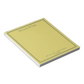 Gentle Warm Yellow Minimalist Notepad Notizblock (angewinkelt)