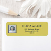 Gentle Warm Yellow - Photo Return Address Label (Insitu)