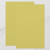 Gentle Warm Yellow Stationery Paper Briefpapier (Vorne/Hinten)
