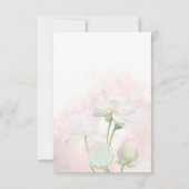 Gentle Water Lilies und Loti Watercolor Vielen Dan Dankeskarte (Rückseite)