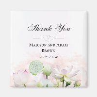 Gentle Water Lilies und Loti Watercolor Vielen Dan