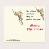 Gentle Watercolor Angels Emerge from Clouds Holida (Außenseite Aufgefaltet)