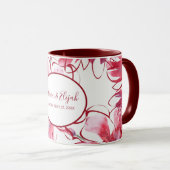 Gentle Watercolor Blume Tasse (VorderseiteRechts)