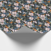 Gentle Watercolor: Rosa Blumenberries Geschenkpapier (Ecke)