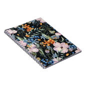 Gentle Watercolor: Rosa Blumenberries Notizblock (Rechte Seite)