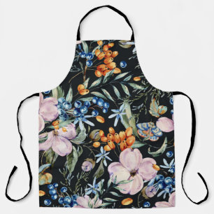 Gentle Watercolor: Rosa Blumenberries Schürze