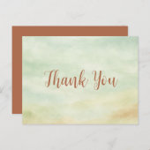 Gentle Watercolor Wash Vielen Dank Postkarte (Vorne/Hinten)