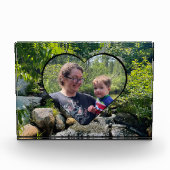 Gentle Waterfall Scene Calm Natural heart Vorlage Fotoblock (Vorderseite)