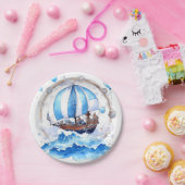 Gentle Waves: Nautical Boy Baby Shower Pappteller (Party)