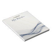 Gentle Wavy Lines Lehrer Bewertung Custom Notizblock (angewinkelt)