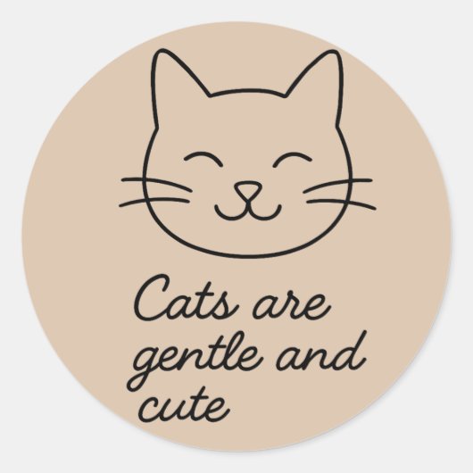 Gentle Whiskers Runder Aufkleber (Vorderseite)