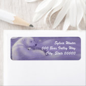 Gentle Winter Polar Bears Rücksendeadressen-Aufkle (Insitu)