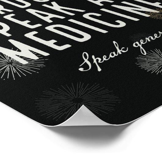 Gentle Words are Medicine - Poster (Ecke)