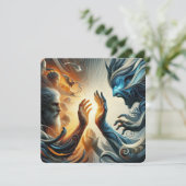 Gentle Words, Ruhe Herz Karte (Stehend Vorderseite)