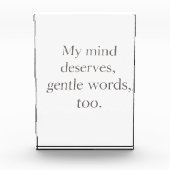 Gentle Words Self-Care Quote Fotoblock (Vorderseite)
