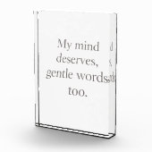 Gentle Words Self-Care Quote Fotoblock (Rechts)