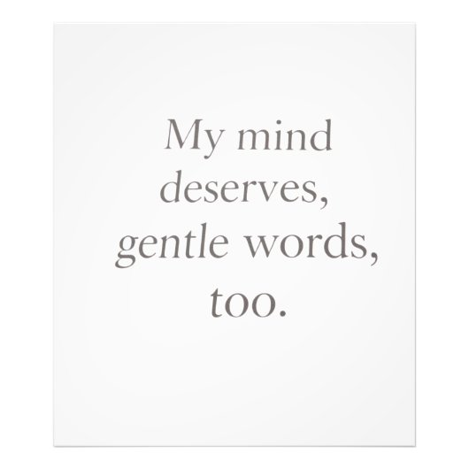 Gentle Words Self-Care Quote Fotodruck (Vorne)