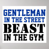 Gentleman and Beast Workout Motivation Poster (Vorne)