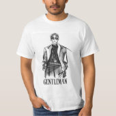GENTLEMAN ATTITUDE SPAREN MÄNNER WEISSEN TSHIRT (Vorderseite)
