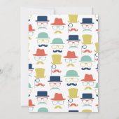 Gentleman Baby Shower Einladung Mustache Hats Ange (Rückseite)