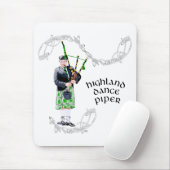 Gentleman Bagpiper in Green Kilt Mousepad (Mit Mouse)