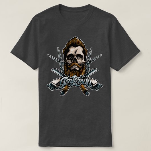 Gentleman Barber Skull T-Shirt (Design vorne)