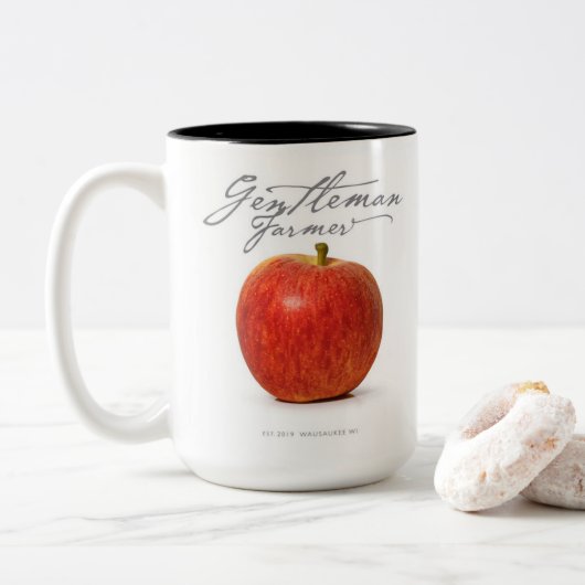 Gentleman Bauer 15 oz. Kaffee-Tasse (Apfel) Zweifarbige Tasse (Mit Donut)