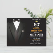 Gentleman Birthday Einladung (Stehend Vorderseite)