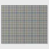 Gentleman Blue Bronze Tartan Kariert Gingham Patte Geschenkpapier (Flach)