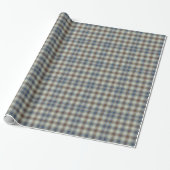 Gentleman Blue Bronze Tartan Kariert Gingham Patte Geschenkpapier (Ungerollt)