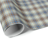 Gentleman Blue Bronze Tartan Kariert Gingham Patte Geschenkpapier (Rolleneckpunkt)