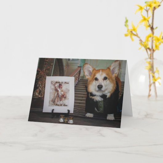 Gentleman Bru Hummeln leer Karte (Gelbe Blume)