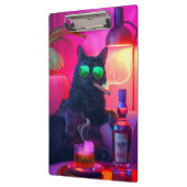 Gentleman Cat Drinking Whiskey | Funny Bar Klemmbrett (Links)